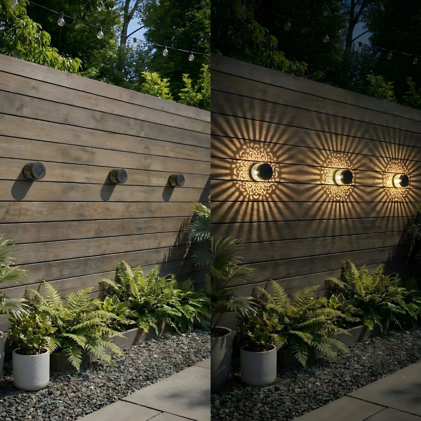 Fleur de Lumière lampe solaire murale extérieur décoration jardin nuit | Jardin de Mamie