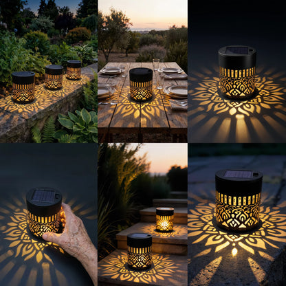 Fleur de Lumière lampe solaire à poser par terre extérieur décoration jardin nuit | Jardin de Mamie