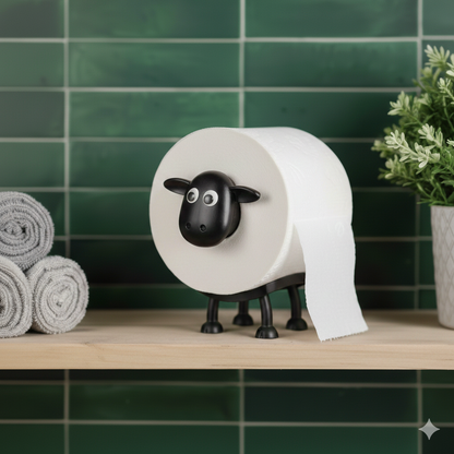 Mon petit mouton porte-rouleau papier toilette mouton blanc gros plan | Jardin de Mamie